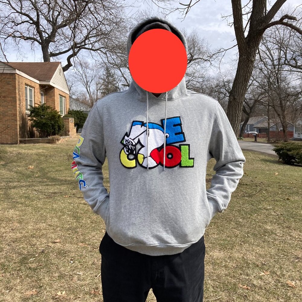 Peanuts Joe Cool Gray hoodie size XL